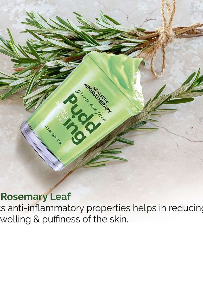 Keya Seth Aromatherapy Green Tea Face Pudding Brightening Sleeping Mask 100 G - Indya