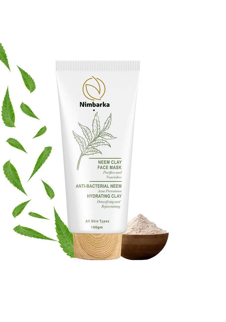 Nimbarka Neem Clay Face Mask With Deep Cleansing Hydrating Formula 100 G - Indya