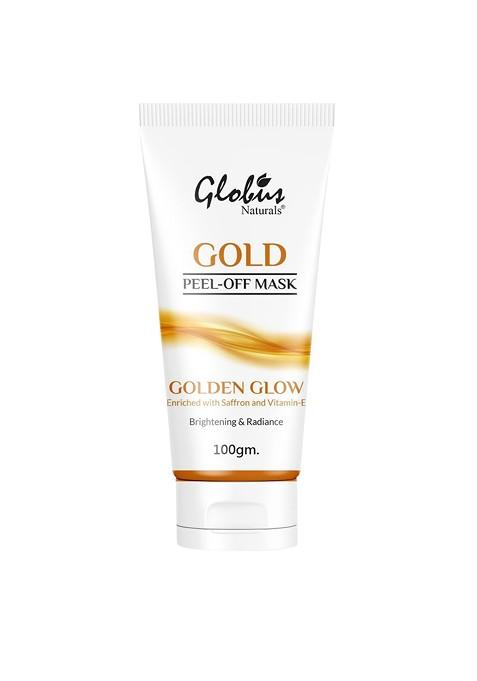 Globus Naturals Golden Glow Saffron Vit E Gold Peel Off Mask 100G
