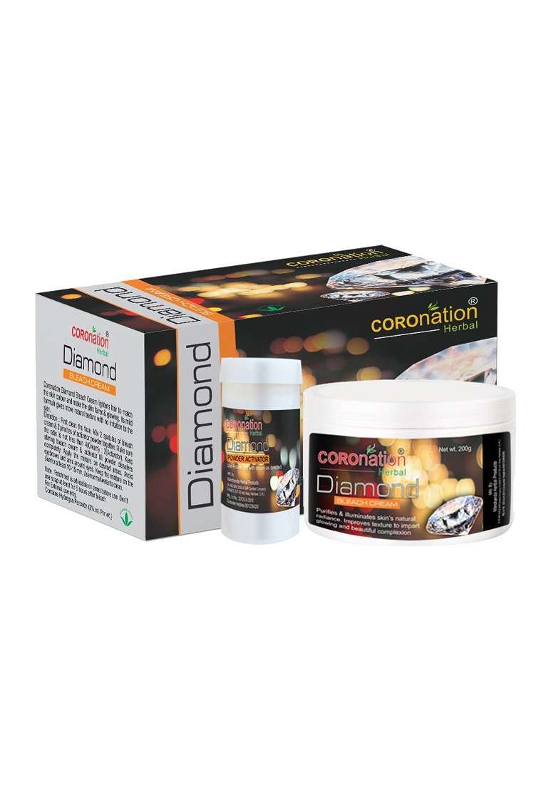 Coronation Herbal Diamond Bleach Cream 200G With Powder Activator 50G - Indya