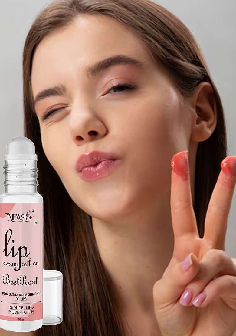 Newsio Set Of 3 Roll On Lip Serum For Ultra Nourishment 10 Ml Each Beetroot - Indya