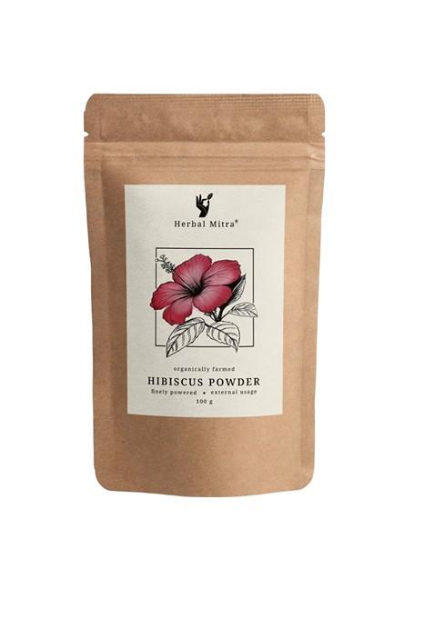 Herbal Mitra Hibiscus Flower Powder For Face Pack Hair Mask 100 G