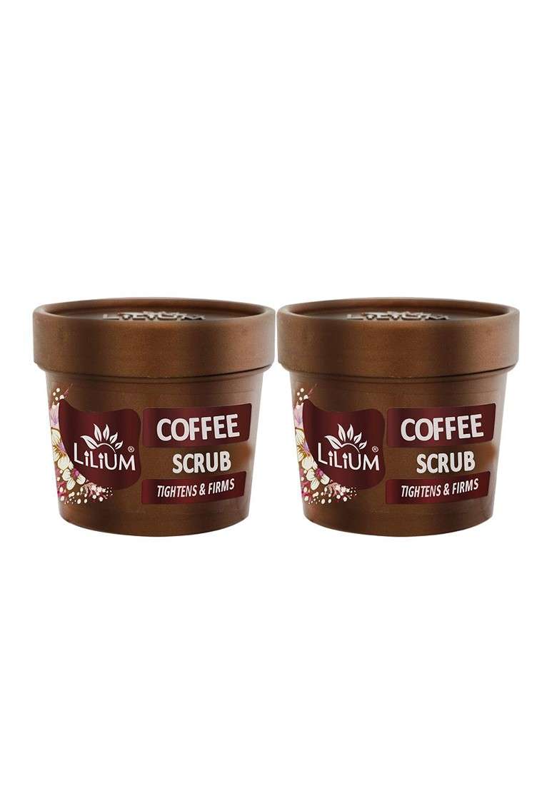 Lilium Set Of 2 Coffee Tightens Firms Scrub 100G Each - Indya