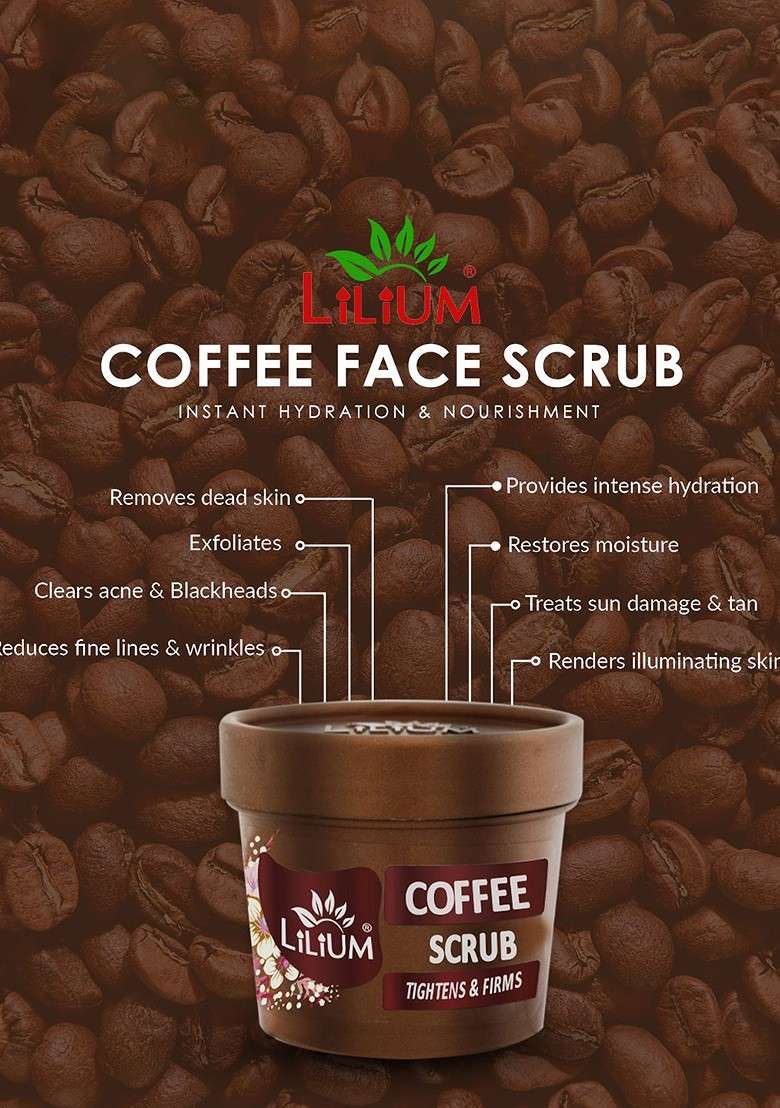 Lilium Set Of 2 Coffee Tightens Firms Scrub 100G Each - Indya