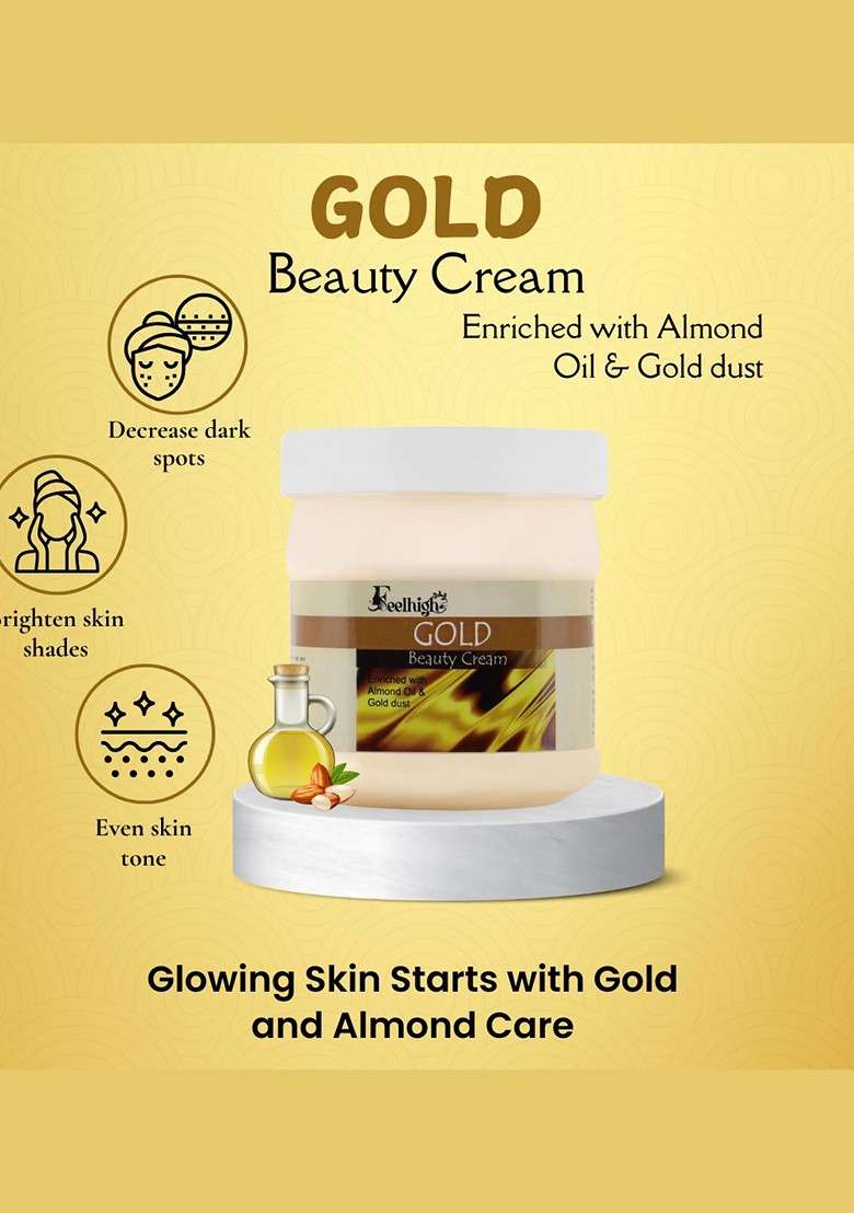 Feelhigh Set Of Charcoal Scrub Gold Cream 500Ml Each - Indya
