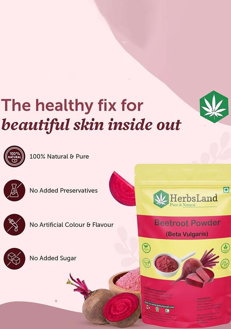 Herbsland Set Of 2 Beetroot Multani Mitti Face Pack 100 G Each - Indya
