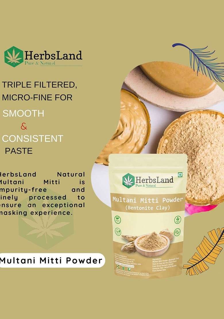 Herbsland Set Of 2 Beetroot Multani Mitti Face Pack 100 G Each - Indya