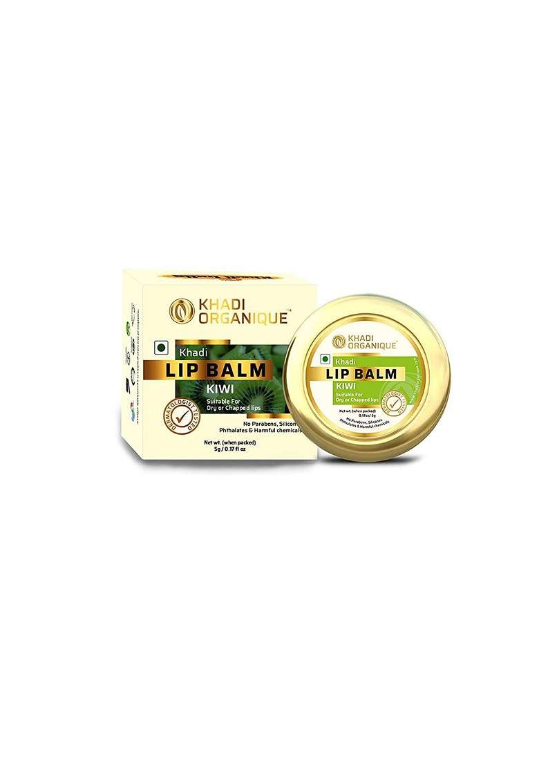 Khadi Organique Set Of 2 Kiwi Lip Balm With Aloe Vera Shea Butter 5G Each - Indya