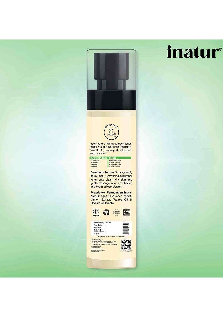 Inatur Cucumber Toner Facial Mist 100Ml - Indya