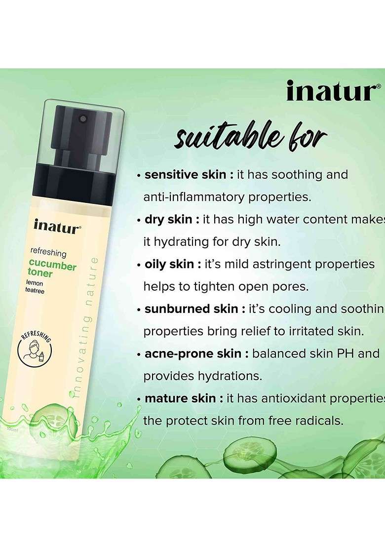 Inatur Cucumber Toner Facial Mist 100Ml - Indya
