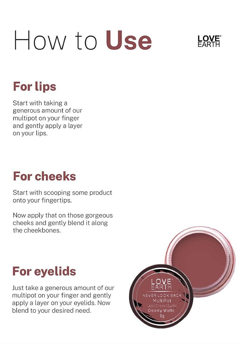 Love Earth Multipot Creamy Matte Lip Cheek Eyelid Tint 8 G Never Look Back