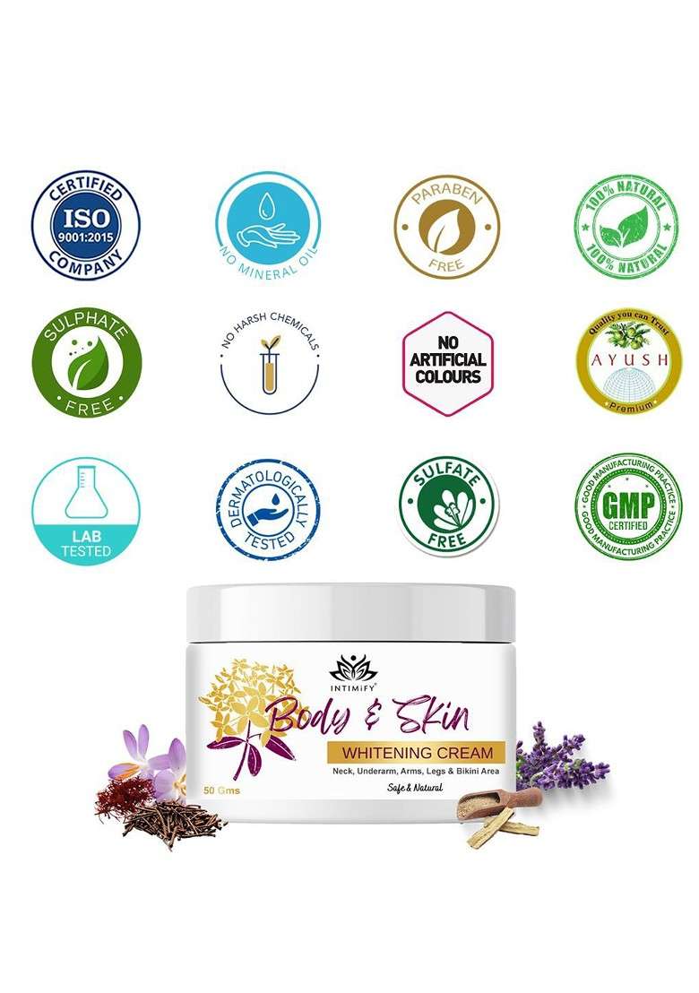 Intimify Body Skin Whitening Cream For Softening Moisturizing Lightening 50G - Indya