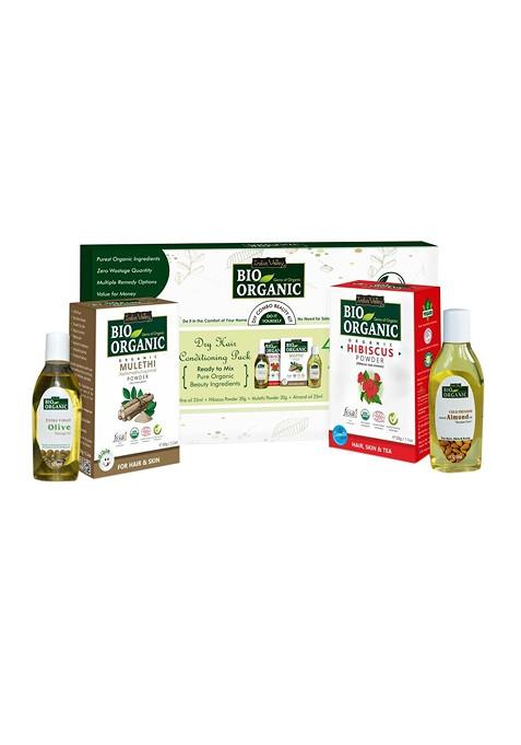 Indus Valley Pack Of 2 Green Bio Organic Dry Hair Conditioning Gift