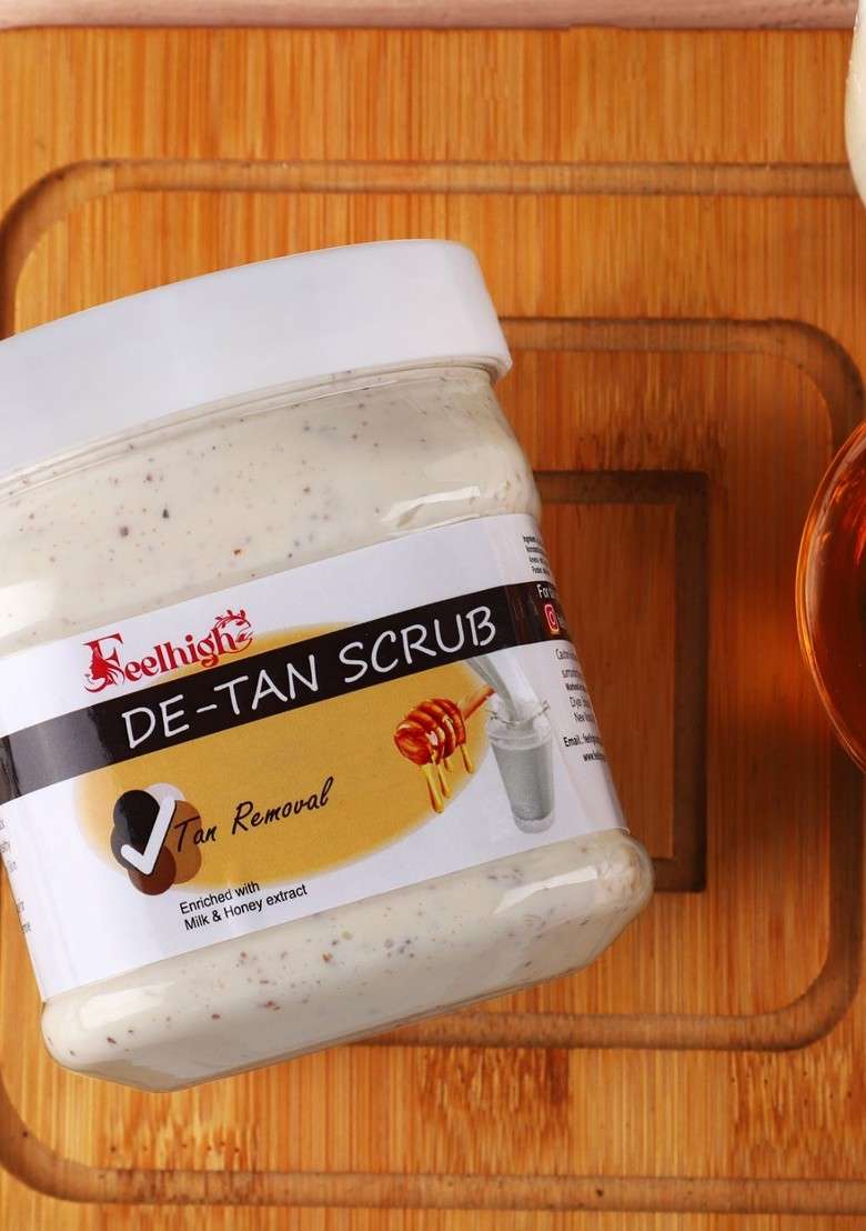 Feelhigh De Tan Face Scrub With Milk Honey Extract 500 Ml - Indya