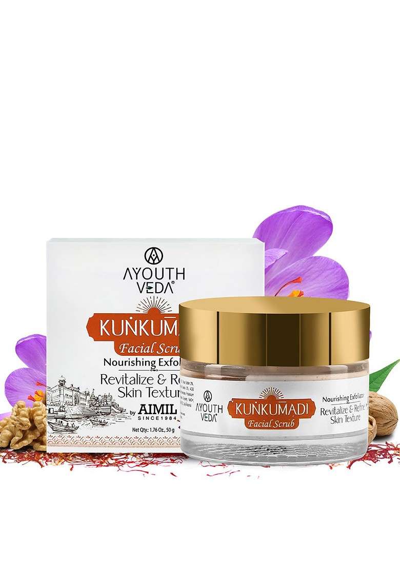 Ayouthveda Cleansing Kunkumadi Face Scrub For Radiant Spot Free Skin 50Gm - Indya