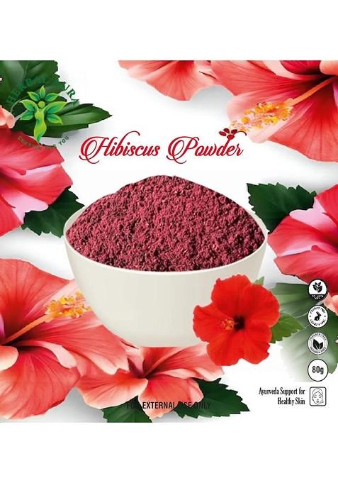 Herbalaura Hibiscus Powder Face Pack For Skin Hair 80 G