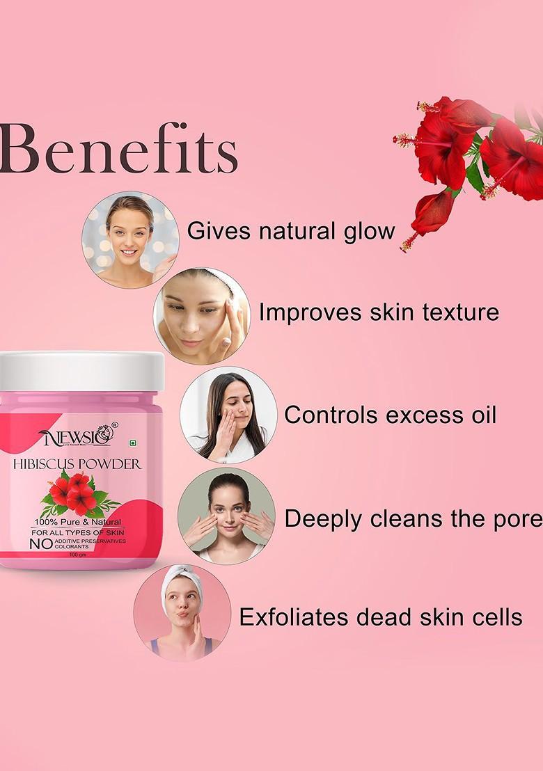 Newsio Pure Natural Hibiscus Powder For Skin Hair 100G