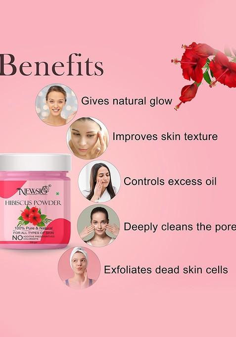 Newsio Pure Natural Hibiscus Powder For Skin Hair 100G