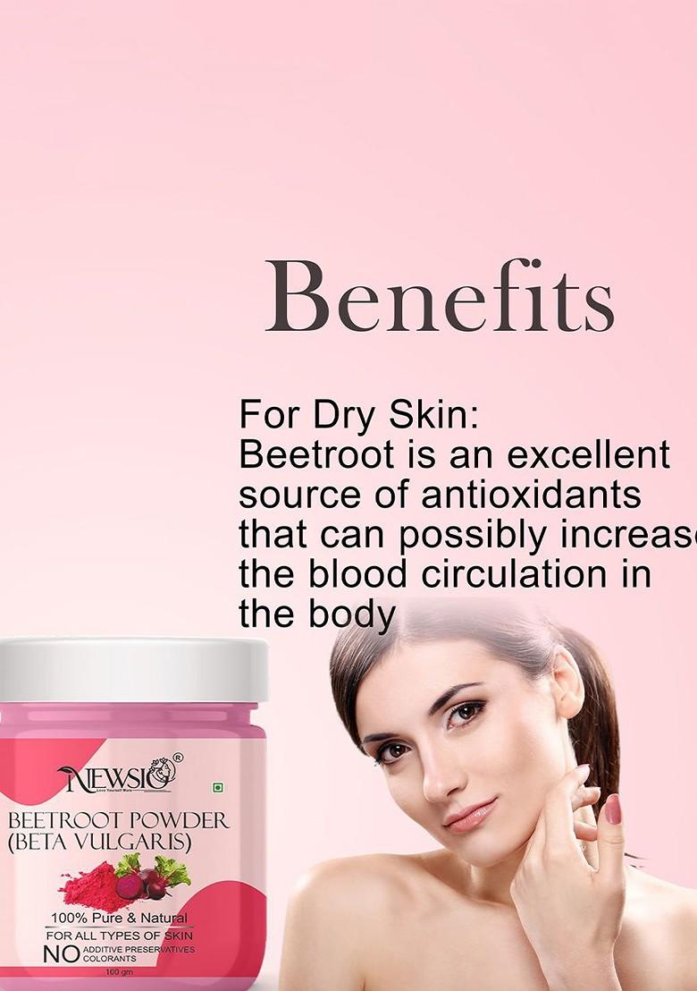 Newsio 100 Pure Natural Beetroot Powder For Skin Hair Care G Each