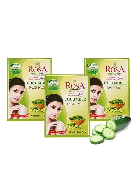 Rosa Pack Of 3 Cucumber Face To Remove Dark Circle 100G