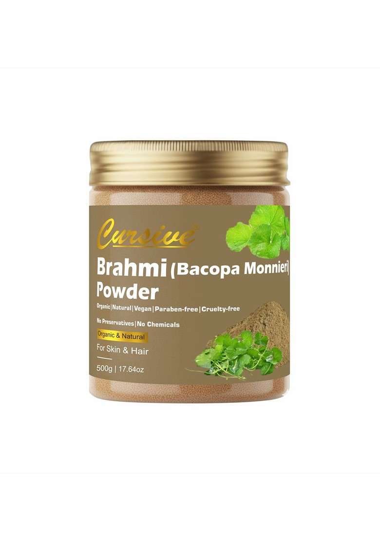 Cursive Brahmi Powder With Vitamin C For Skin Hair 500 G - Indya