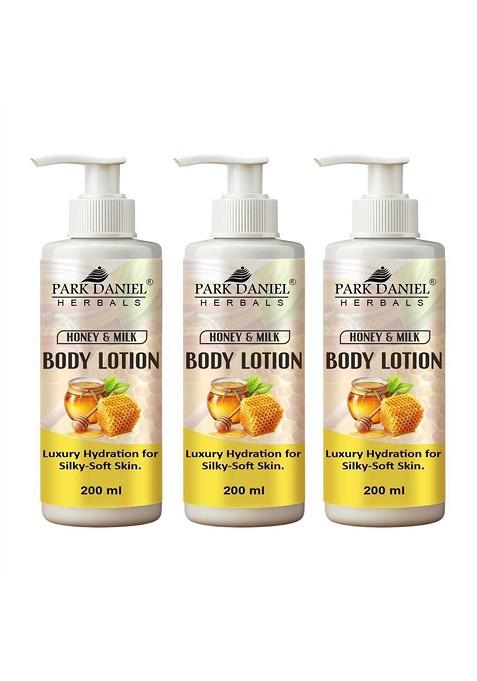 Park Daniel Set Of 3 Milk Honey Body Lotion 200 Ml Each
