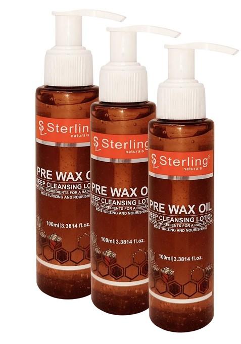 Sterling Naturals Set Of 3 Non Greasy Formula Pre Wax Oil 100 Ml Each
