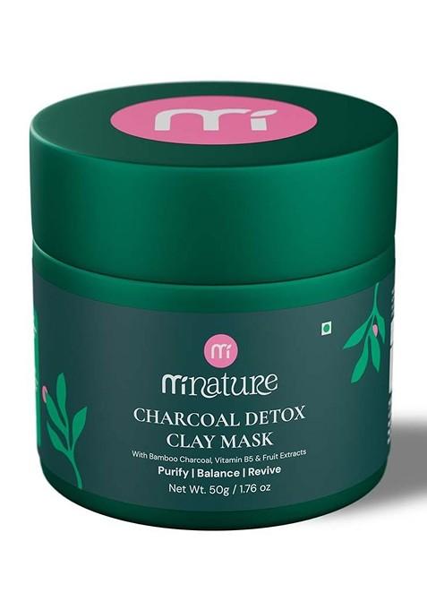 Minature Charcoal Detox Ready To Use Clay Mask For Deep Cleansing 50 G