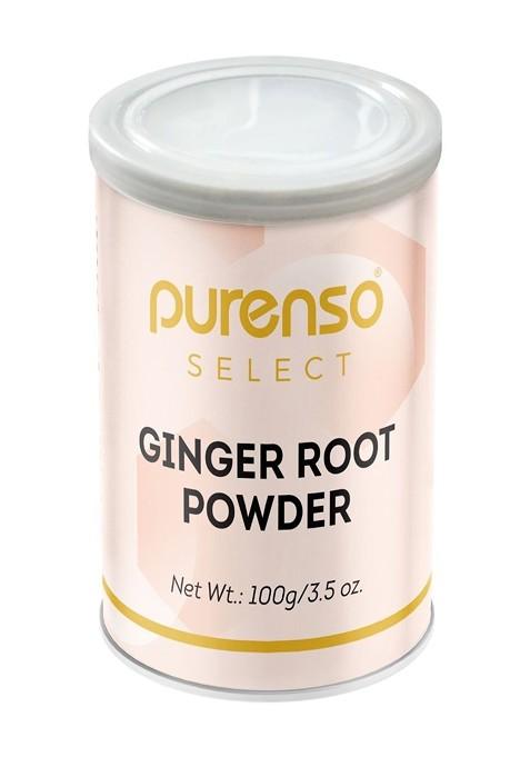 Purenso Natural Vegan Ginger Root Powder For Skin Moisturizer Hair Growth 100 G