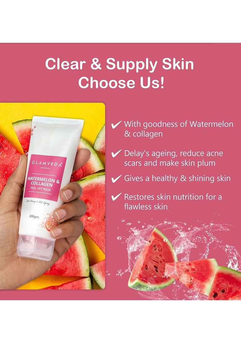 Glamveda Watermelon Collagen Firming Anti Aging Peel Off Mask 100 Gm