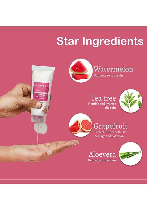 Glamveda Watermelon Collagen Firming Anti Aging Peel Off Mask 100 Gm