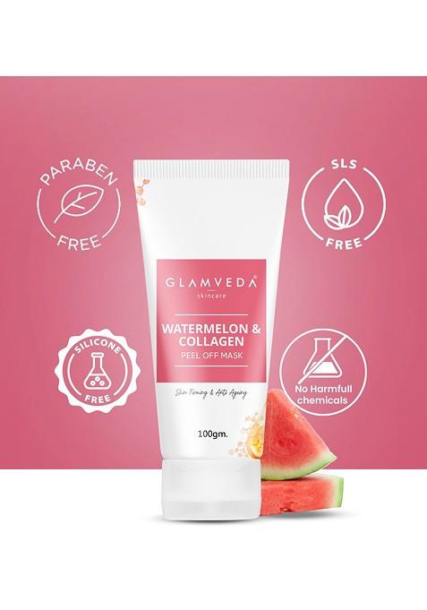Glamveda Watermelon Collagen Firming Anti Aging Peel Off Mask 100 Gm