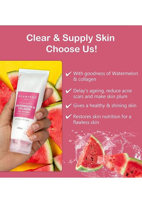 Glamveda Watermelon Collagen Firming Anti Aging Peel Off Mask 100 Gm