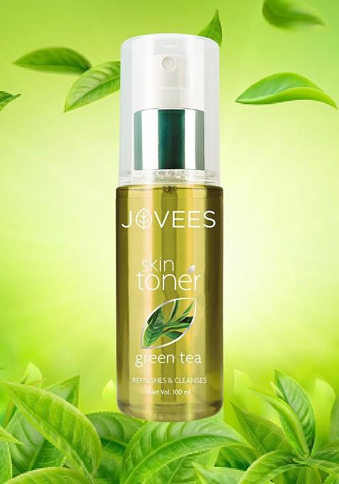 Jovees Herbal Green Tea Skin Toner To Cleanse Moisturise For Oily 100 Ml