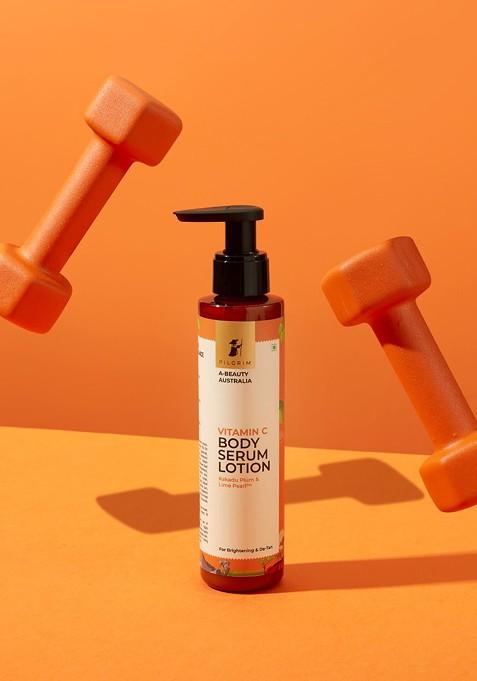 Pilgrim Vitamin C Body Serum Lotion With Kakadu Plum Lime Pearl For De Tan 150Ml