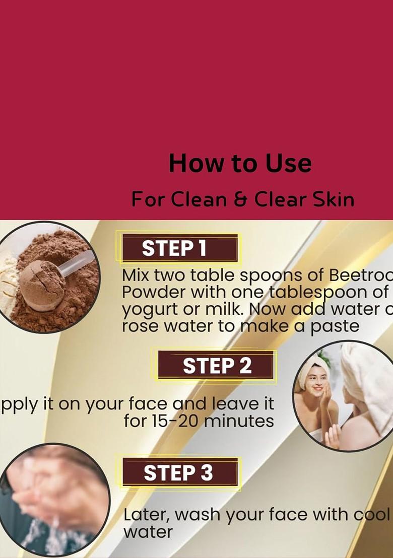 Herbsland Beetroot Powder Face Pack For Tan Removal Skin Brightening 100 G