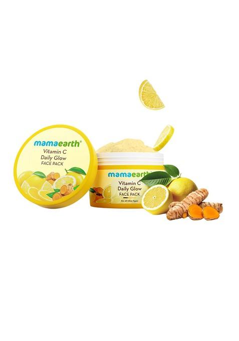 Mamaearth Vitamin C With Turmeric Creamy Clay Texture Daily Glow Face Pack 200 G