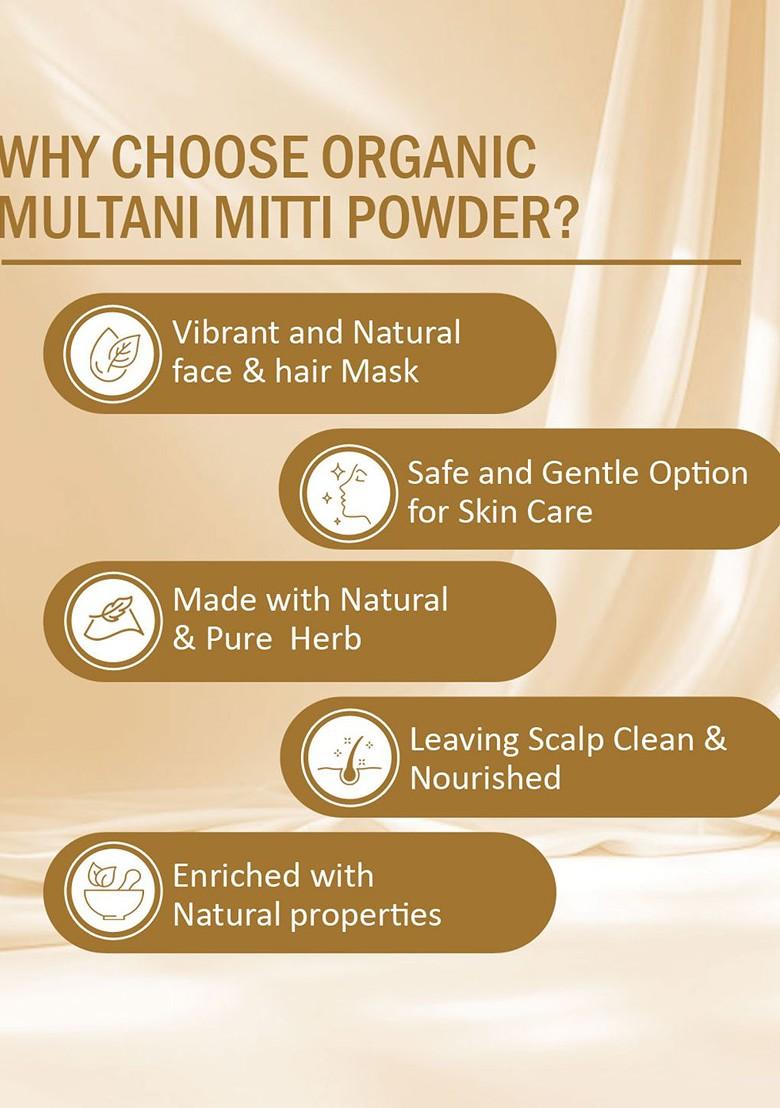 7Daysnatural Natural Multani Mitti Herbal Powder Mask For Face Hair 200 G