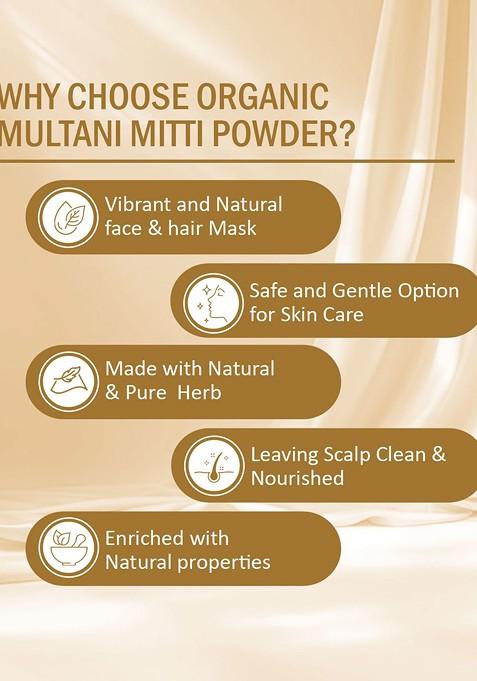 7Daysnatural Natural Multani Mitti Herbal Powder Mask For Face Hair 200 G