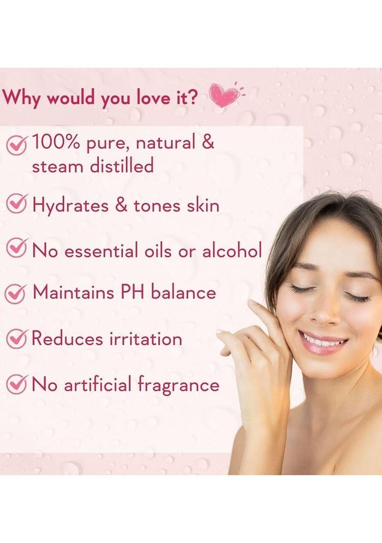 Elecsera Pure Natural Rose Water For Skin Toning Pore Reduction 100 Ml