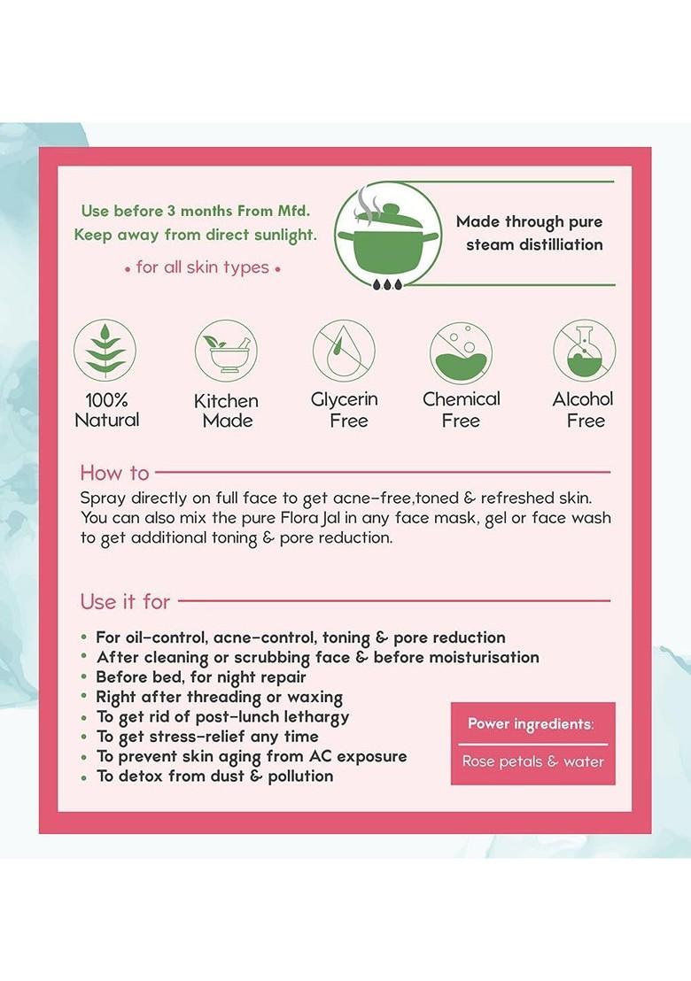 Elecsera Pure Natural Rose Water For Skin Toning Pore Reduction 100 Ml