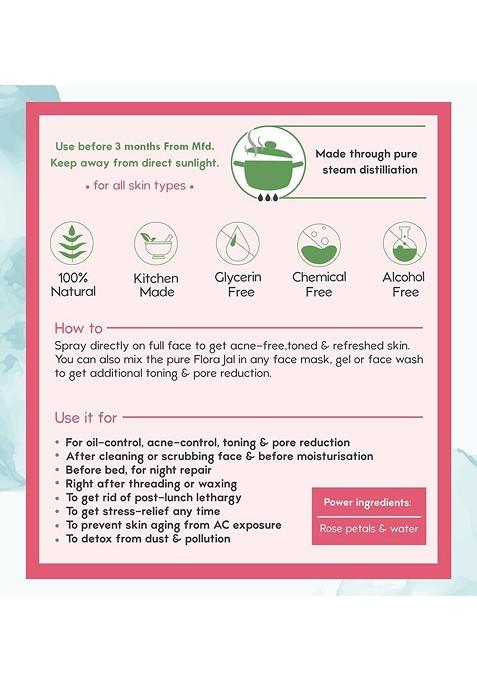 Elecsera Pure Natural Rose Water For Skin Toning Pore Reduction 100 Ml