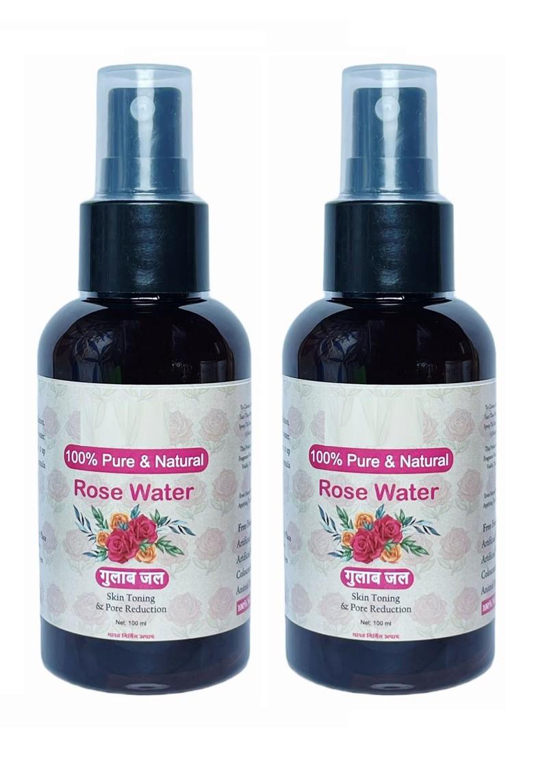 Elecsera Set Of 2 Pure Natural Rose Water Toner 100 Ml Each