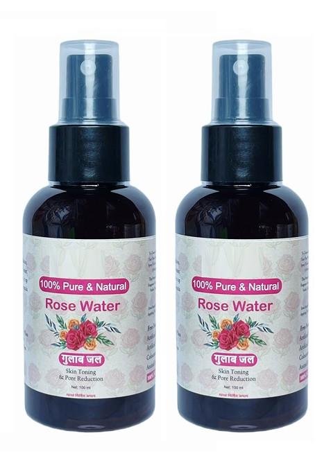 Elecsera Set Of 2 Pure Natural Rose Water Toner 100 Ml Each