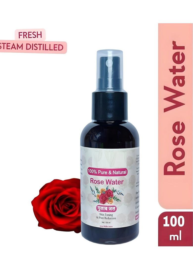 Elecsera Pure Natural Rose Water Toner For Puffiness 100 Ml