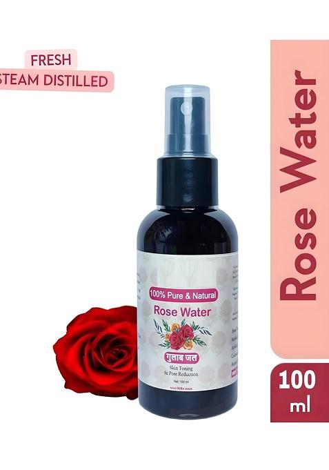 Elecsera Pure Natural Rose Water Toner For Puffiness 100 Ml
