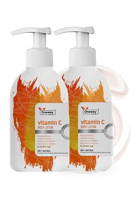 Oneway Happiness Set Of 2 Vitamin C Body Lotion With Aloe Vera 300 Ml Each