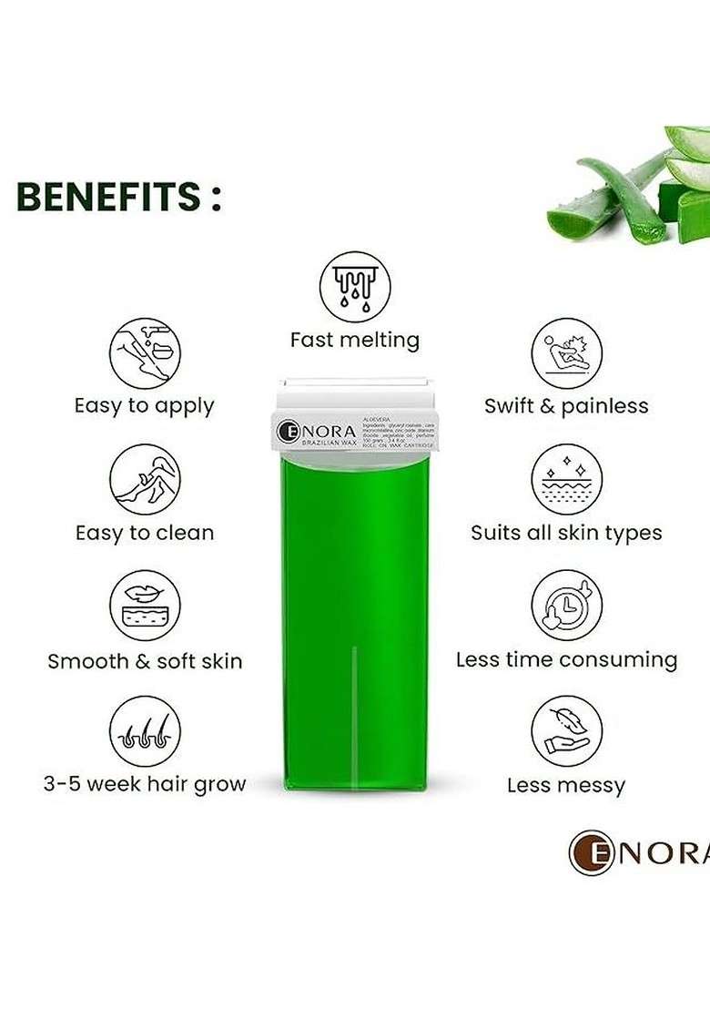 Enora Roll On Wax 150 G Aloevera - Indya