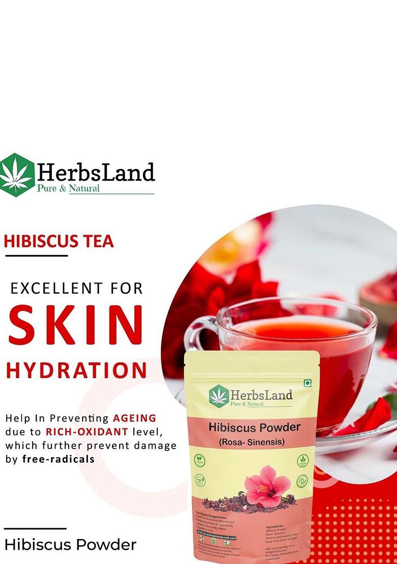 Herbsland Set Of 2 Hibiscus Powder For Hair Skin 100 G Each