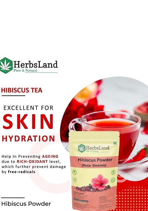 Herbsland Set Of 2 Hibiscus Powder For Hair Skin 100 G Each